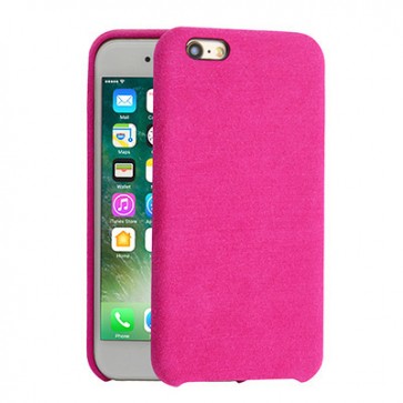 Alcantara Cover for iPhone 8 / 7 / 6 Plus - Dark Pink
