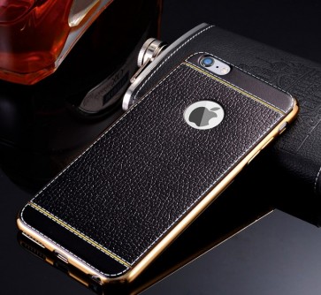 Metal and Leather Elegant Case for iPhone 7 Plus