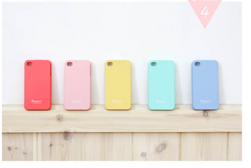 Happymori Silicon Jelly Sherbet Pastel Colors Phone Case for iPhone 4 4S