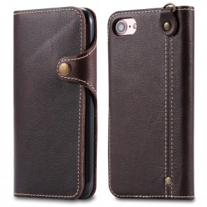 Leather Wallet Case With Latch for iPhone 7 Plus