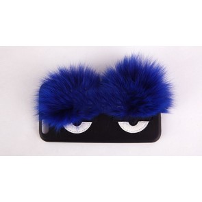Monster Eyes Fur Leather Case for iPhone 7 Plus