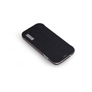 Rock Elegant Slide Flip Black Case for Galaxy S4