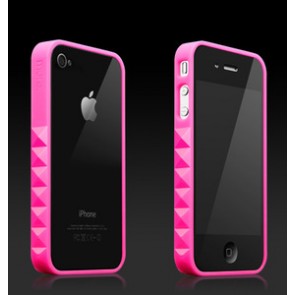 More Thing Pink Kiss Glam Rocka Jelly Ring iPhone 4 Bumper Case