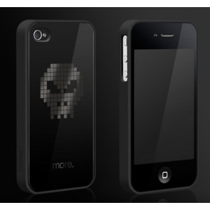 More Cubic Black Exclusive Collection TPU Case for iPhone 4/4S - Skull