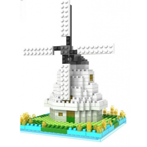 Loz Nano Block Architecture Series Windmill of Amsterdam