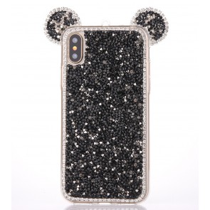 iPhone X Bling Mouse Ears Case