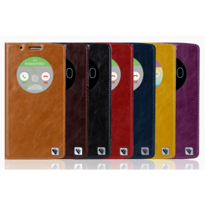 Premium Real Leather Quick Circle Flip Case for LG G3